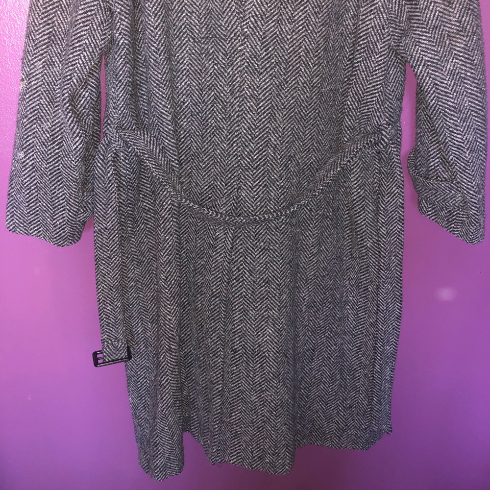 Vintage Fred Segal Herringbone Wool Duster - Picture 7 of 8